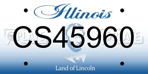 CS45960 Illinois License Plate