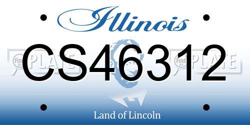 CS46312 Illinois License Plate