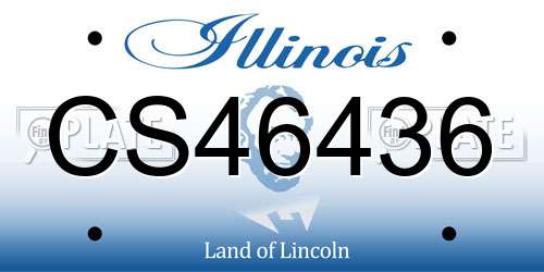CS46436 Illinois License Plate
