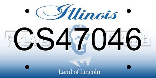 CS47046 Illinois License Plate