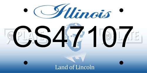 CS47107 Illinois License Plate