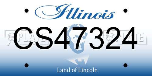 CS47324 Illinois License Plate