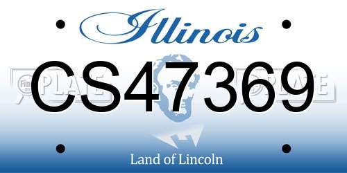 CS47369 Illinois License Plate