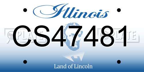 CS47481 Illinois License Plate
