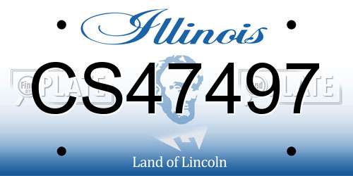 CS47497 Illinois License Plate