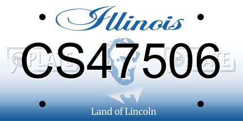 CS47506 Illinois License Plate