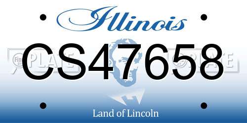 CS47658 Illinois License Plate