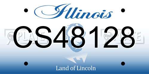 CS48128 Illinois License Plate