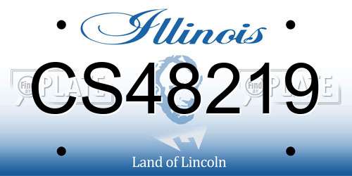 CS48219 Illinois License Plate