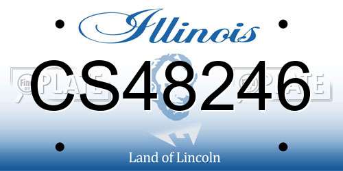 CS48246 Illinois License Plate
