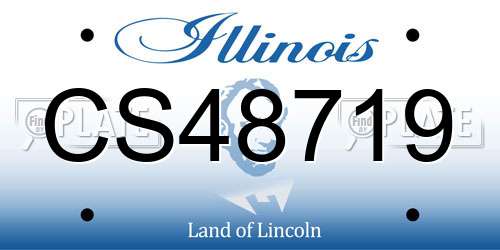 CS48719 Illinois License Plate