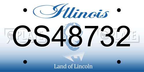 CS48732 Illinois License Plate