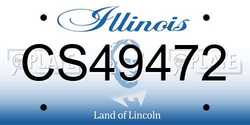 CS49472 Illinois License Plate