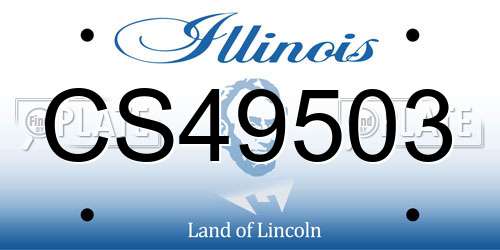 CS49503 Illinois License Plate
