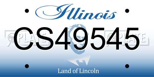 CS49545 Illinois License Plate
