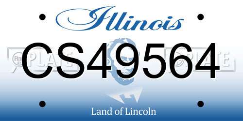 CS49564 Illinois License Plate