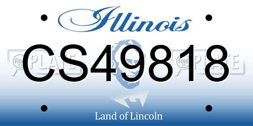 CS49818 Illinois License Plate