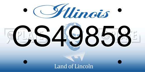 CS49858 Illinois License Plate