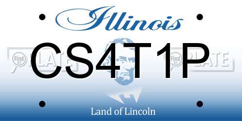 CS4T1P Illinois License Plate