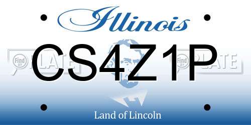 CS4Z1P Illinois License Plate