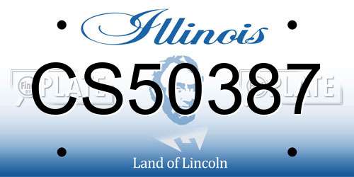 CS50387 Illinois License Plate