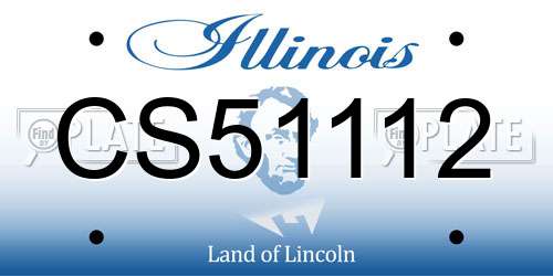 CS51112 Illinois License Plate