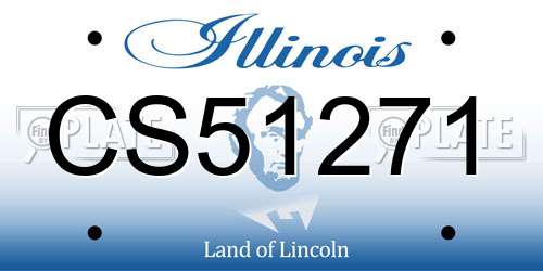 CS51271 Illinois License Plate