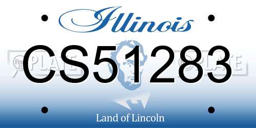 CS51283 Illinois License Plate