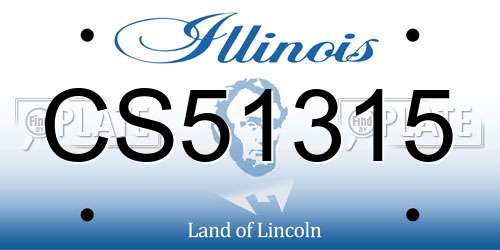 CS51315 Illinois License Plate