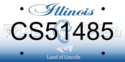 CS51485 Illinois License Plate