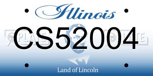 CS52004 Illinois License Plate