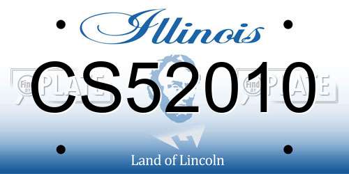 CS52010 Illinois License Plate