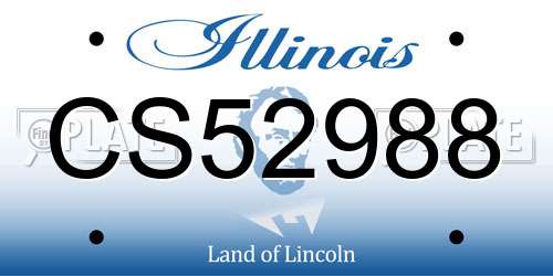 CS52988 Illinois License Plate