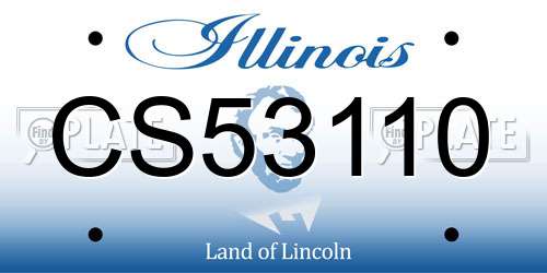 CS53110 Illinois License Plate
