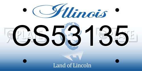 CS53135 Illinois License Plate