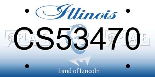 CS53470 Illinois License Plate