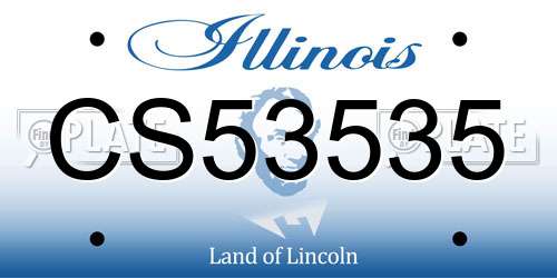 CS53535 Illinois License Plate