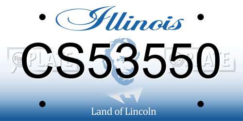 CS53550 Illinois License Plate
