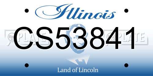 CS53841 Illinois License Plate