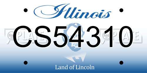 CS54310 Illinois License Plate