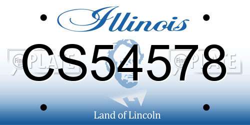 CS54578 Illinois License Plate