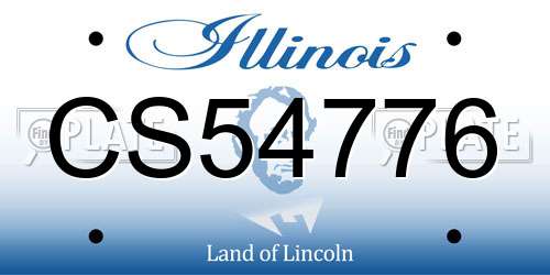 CS54776 Illinois License Plate