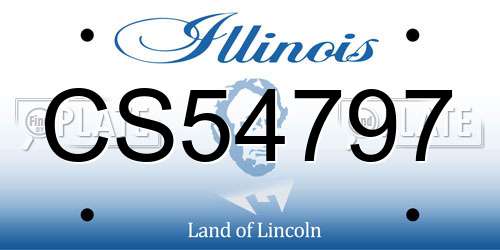 CS54797 Illinois License Plate