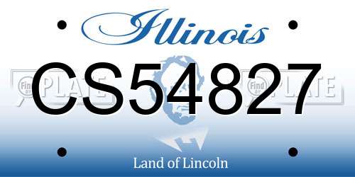 CS54827 Illinois License Plate