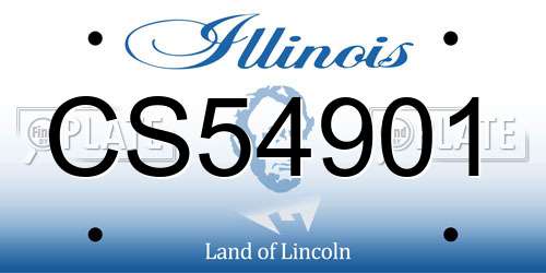 CS54901 Illinois License Plate
