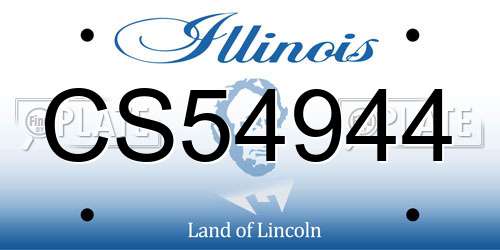 CS54944 Illinois License Plate