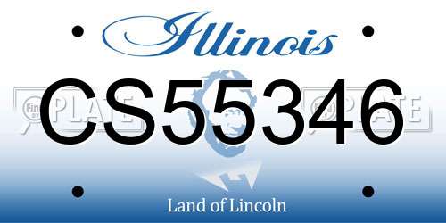 CS55346 Illinois License Plate