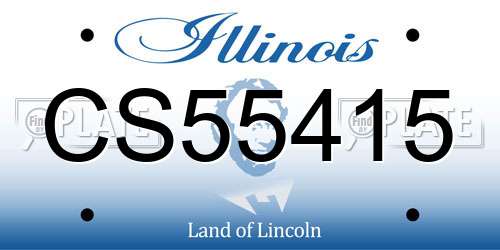 CS55415 Illinois License Plate