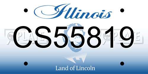 CS55819 Illinois License Plate