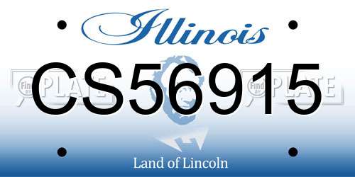 CS56915 Illinois License Plate